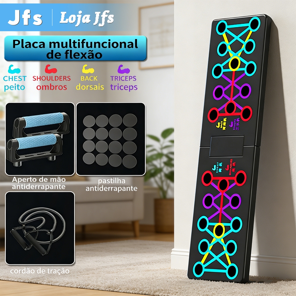 Placa de Flexão Prancha Flexão Braço Peitoral Tríceps Ombro Apoio Dobrável Exercícios Musculação Abdominal Fitness