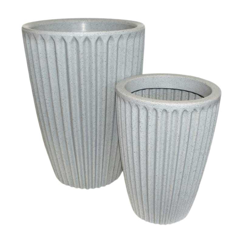 Kit 2 Vasos Decorativos Coluna Romana Polietileno 1,2 – Vaso Alto Moderno para Plantas