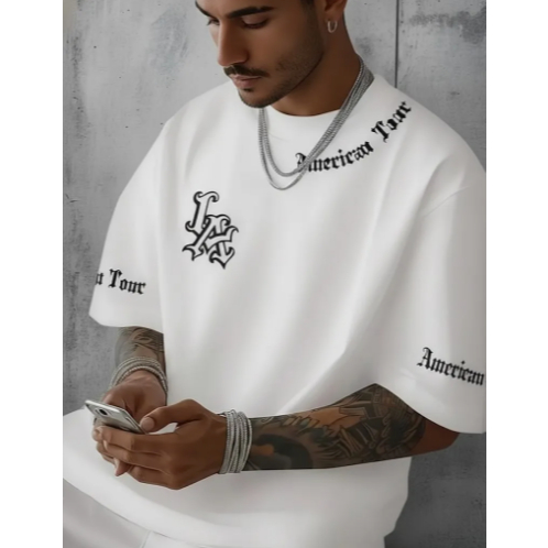 Camiseta Oversized Gringa Estilosa Camisão Grande Streetwear Camisa Grande LA