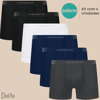 Kit com 6 Cuecas Boxer Selene Masculina Anatômica e Confortável em Oferta na Shopee
