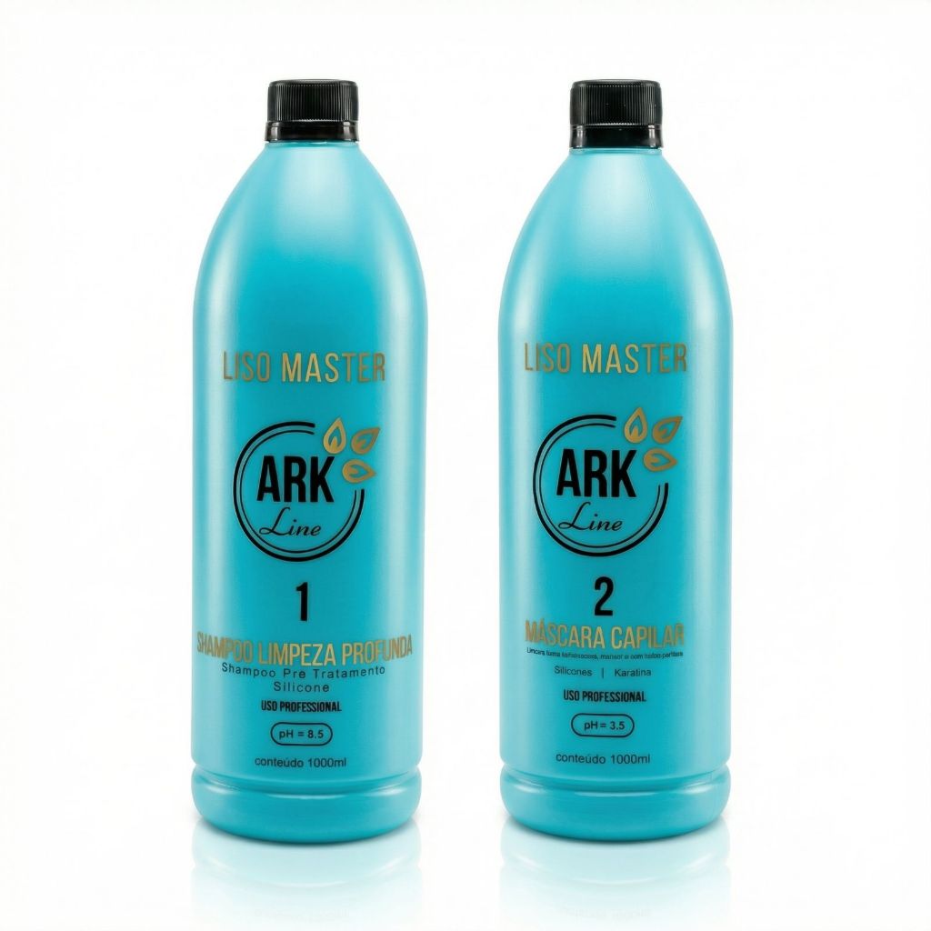 Progressiva Liso Master Azul 2x1 | Shampoo + Ativo | Sem Formol | Liso Profissional com Brilho