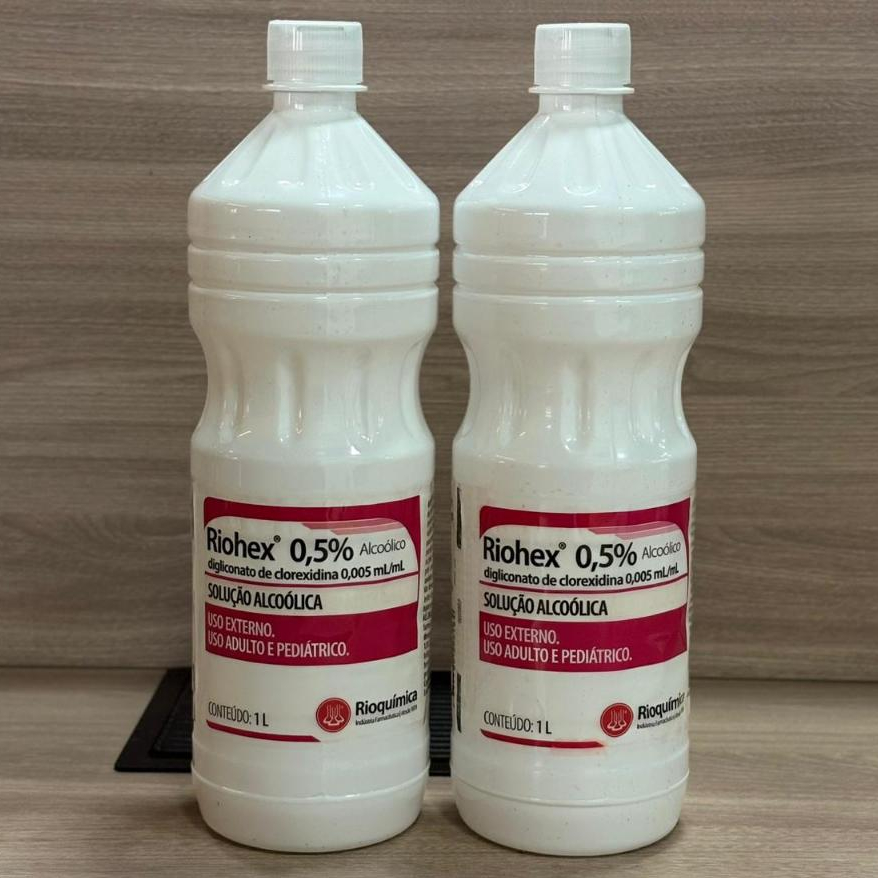 KIT C/2 CLOREXIDINA RIOHEX 0,5% ALCOOLICA 1L - RIOQUIMICA