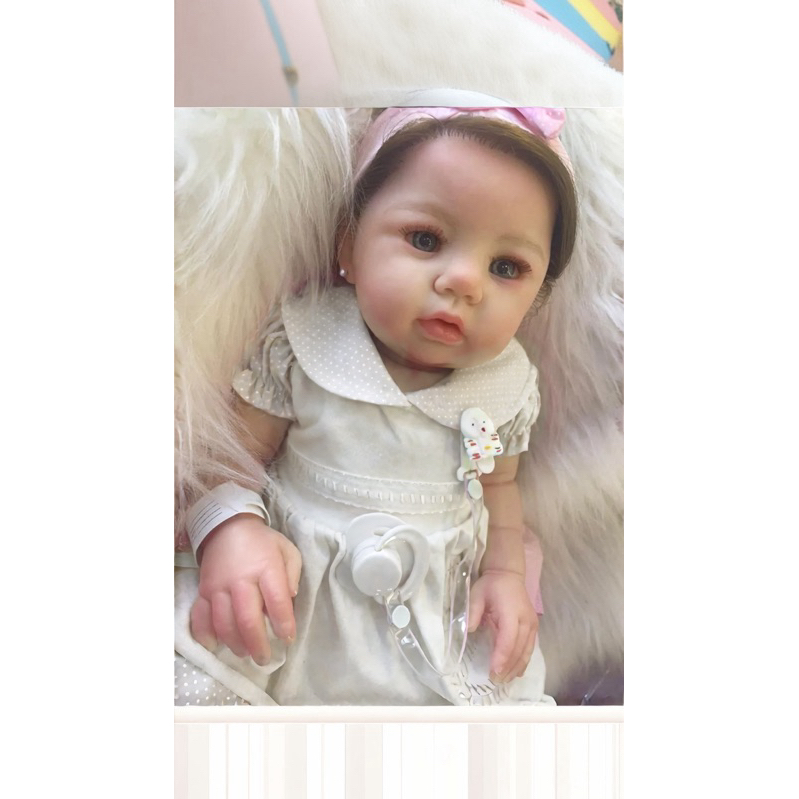 BEBÊ REBORN TERNURINHA HIPER REALISTA TODA EM SILICONE