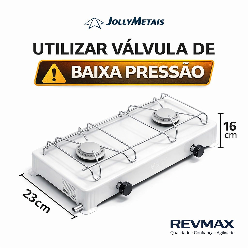 Mini Fogão Portátil 2 Bocas a Gás Baixa Pressão Fogo Forte Camping Jolly Alta Resistência em Oferta na Shopee