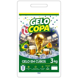 Saco p Gelo em Cubos 3KG c/ alça - Modelo Copa do Mundo 200und em Oferta na Shopee