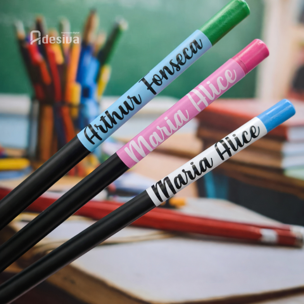 150 Etiquetas Escolares Personalizadas para Lápis, Cadernos e Materiais | Volta às Aulas em Oferta na Shopee