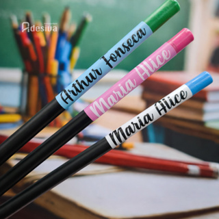 150 Etiquetas Escolares Personalizadas para Lápis, Cadernos e Materiais | Volta às Aulas em Oferta na Shopee