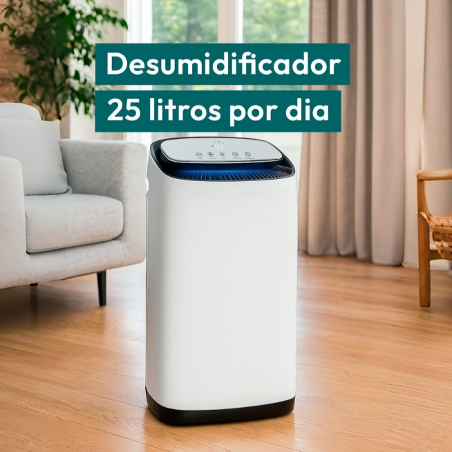 Desumidificador De Ar Industrial- 25 L Por Dia desumidificador De Ar Compressor Antimofo Touch Yesop em Oferta na Shopee