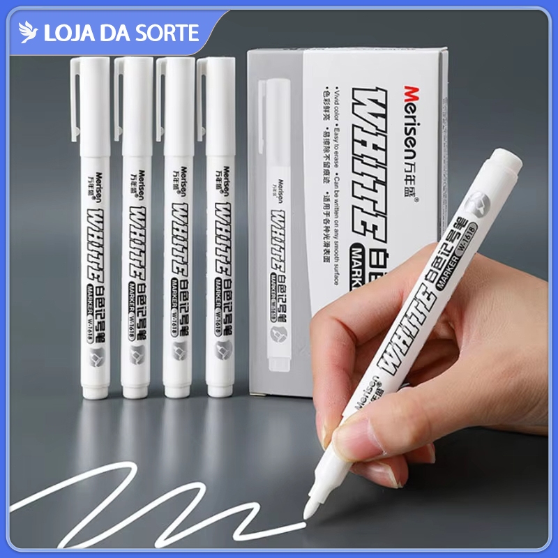 Novo 3/6/12 pçs marcador de metal à prova dwaterproof água permanente caneta pintura branca lavagem arte pintura graffit