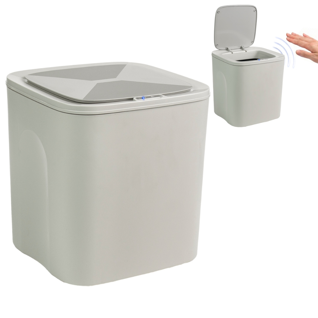 Lixeira Sensor Inteligente Automático 12L Sem Toque para Banheiro Cozinha Escritório Quarto Moderna