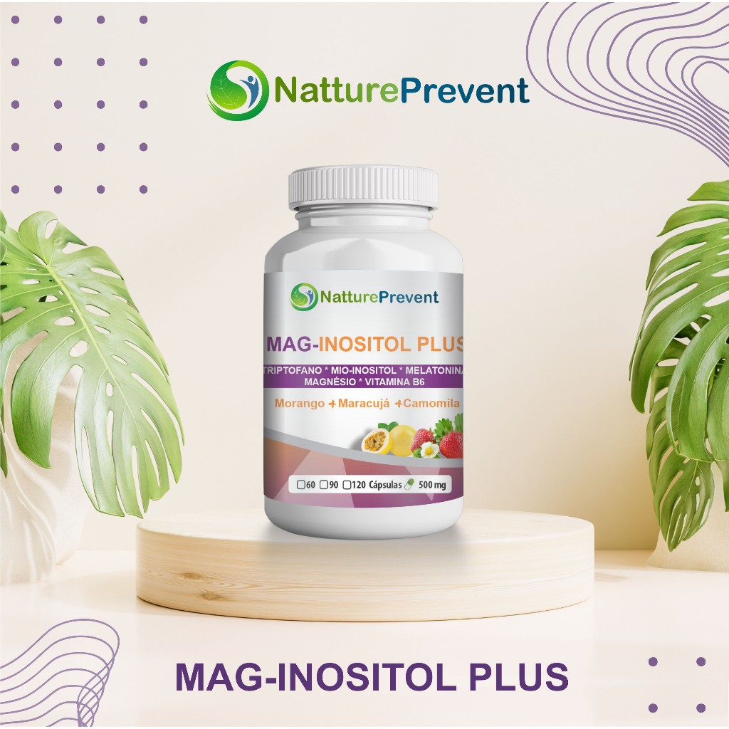Mag-Inositol Triptofano VitaBio B6 Frutas Composto 500mg 60 / 90 / 120 Cápsulas - Suplemento Alimentar