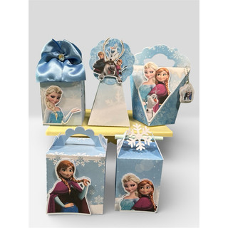 Kit Festa Infantil - FROZEN - Lembrancinhas Aniversário - Caixinhas Personalizadas 3D - PEGUE E MONTE