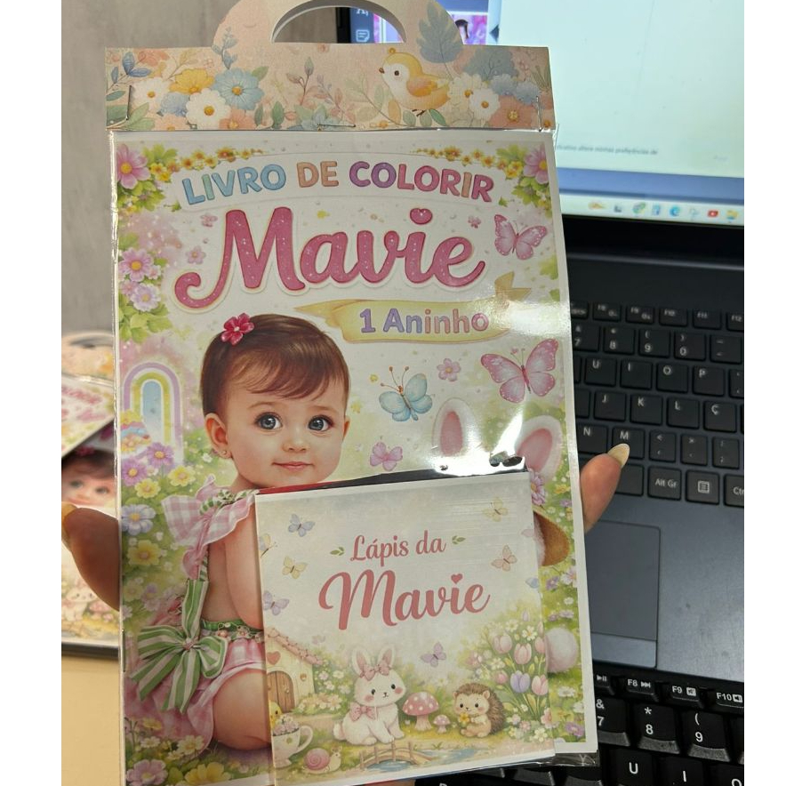 Livro de Colorir Personalizado Infantil A5 | Lembrancinha de Aniversário | Qualquer Tema | Com Nome e Idade