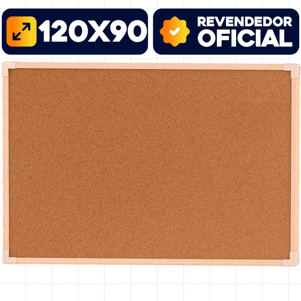 Lousa Quadro Cortiça 120x90 Cm Moldura De Madeira Stalo