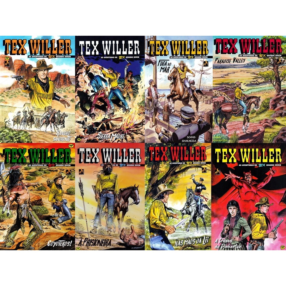 Gibi HQ Tex Willer Quando Jovem Sergio Bonelli Mythos Editora Valor por unidade ESCOLHA A SUA EDIÇAO PREFERIDA