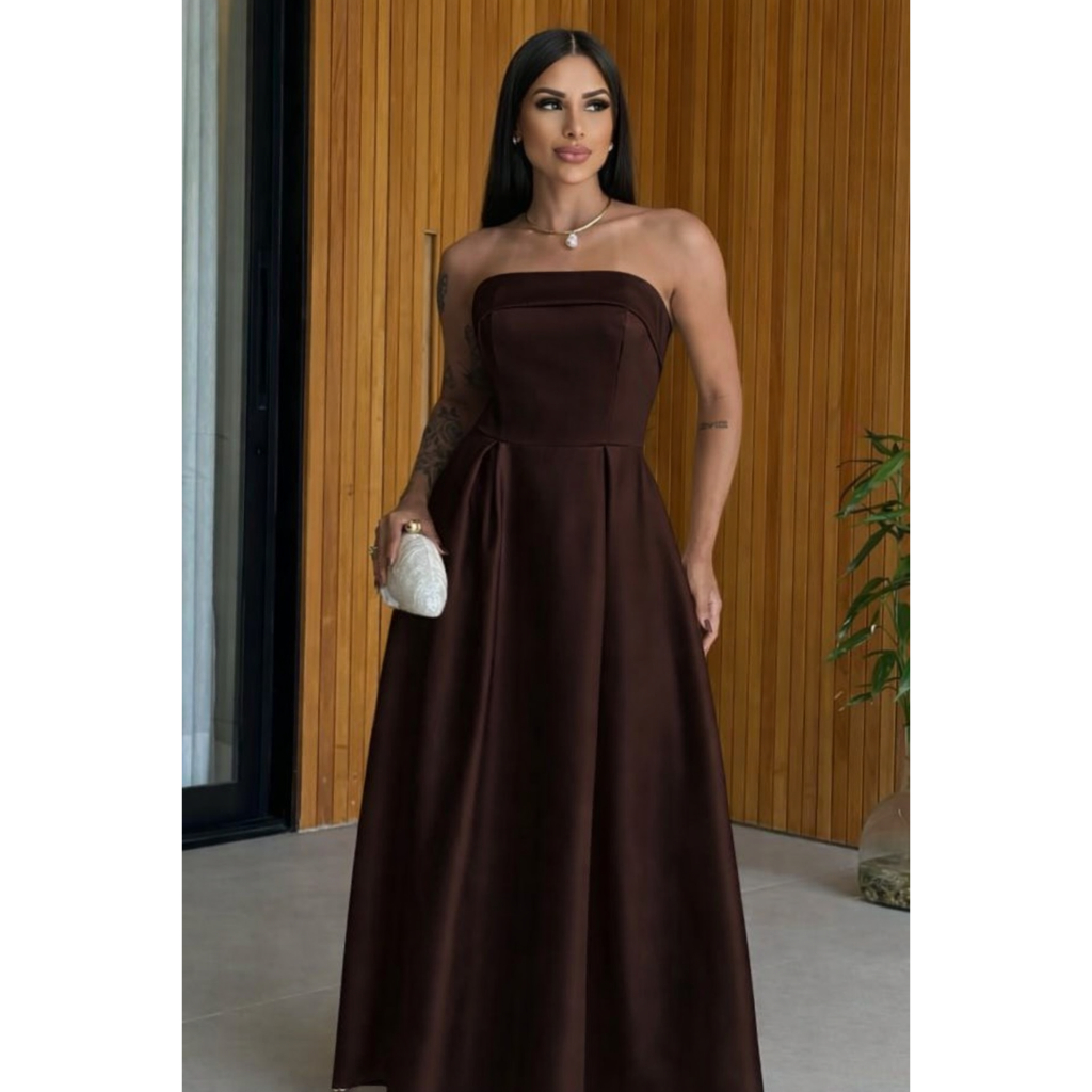 Vestido de luxo longo Elegante de Alfaiataria M e G em Oferta na Shopee