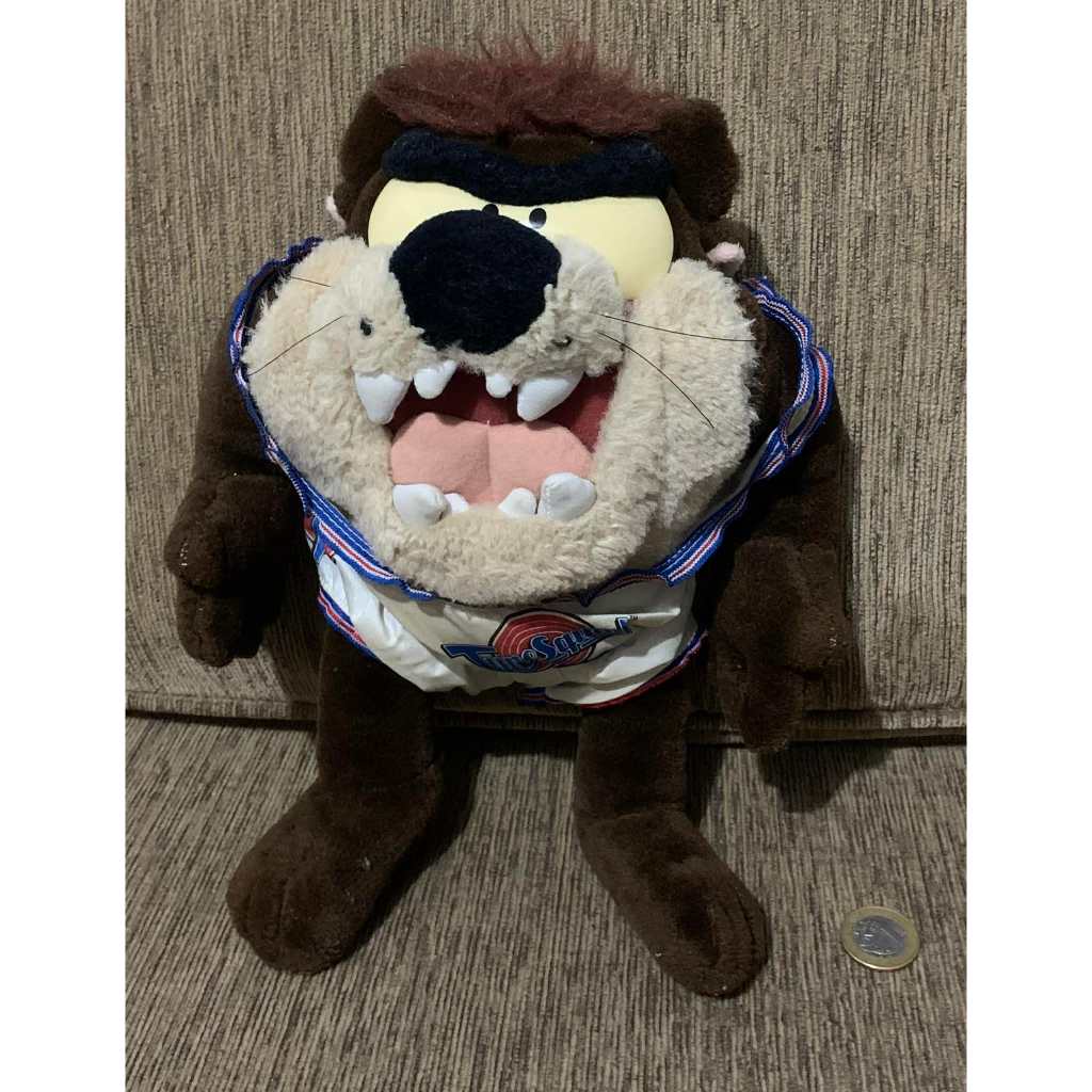 Pelúcia vintage Taz Tasmanian Devil Space Jam Tune Squad 1996  RARIDADE TOTAL DO PRIMEIRO FILME SPACE JAM