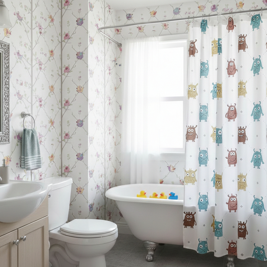 KIT 5 VINIL ADESIVO PASSARINHOS 2,75X0,50M CADA - REVESTIMENTO VINIL BABY 9 ALVO DECOR FOSCO