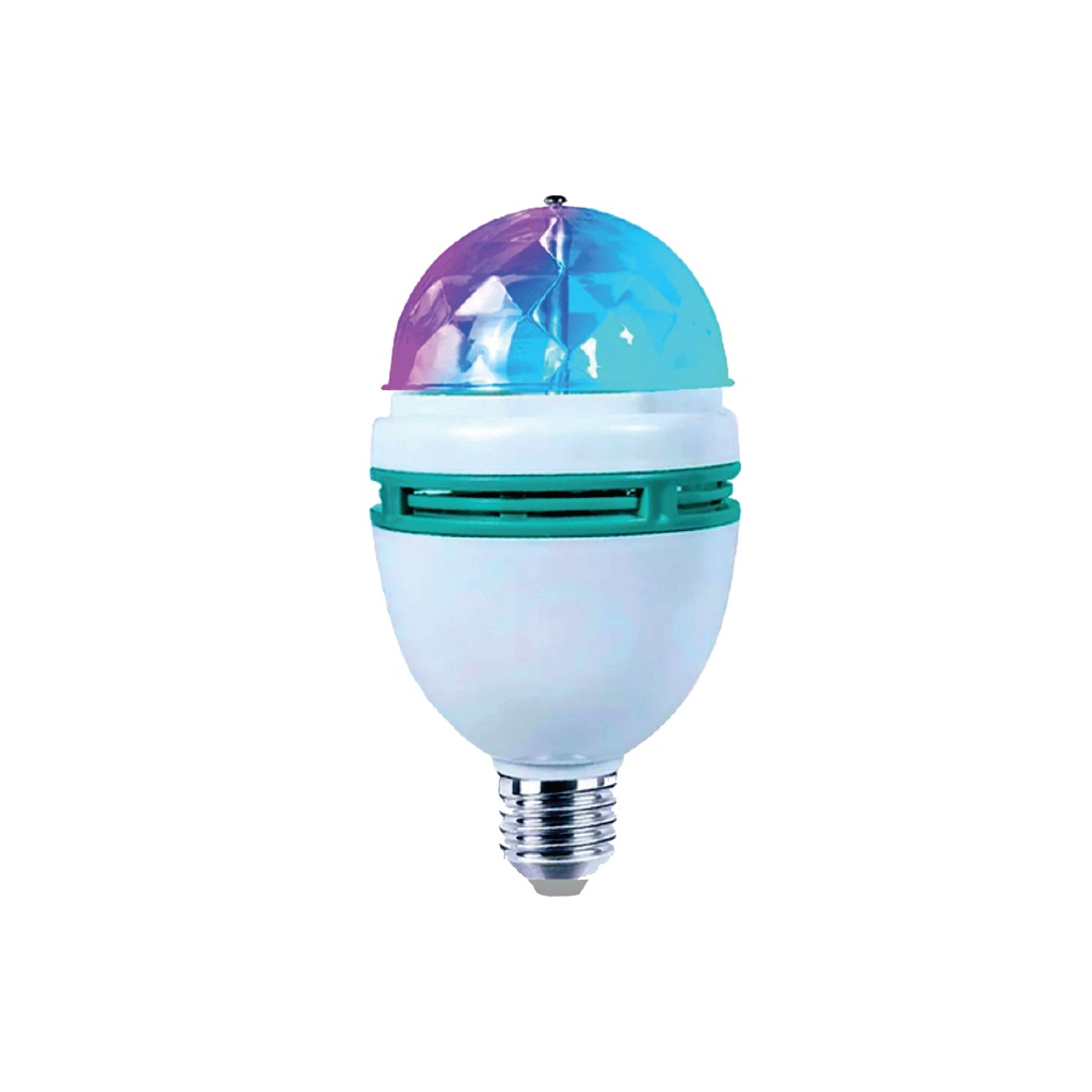 Bulbo Crazy Globo led giratoria rgb Acompanha soquete apollo em Oferta na Shopee