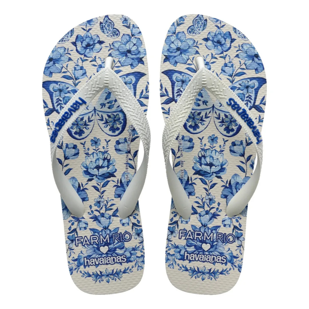 Chinelo Havaianas Farm Jardim De Porcelana Original