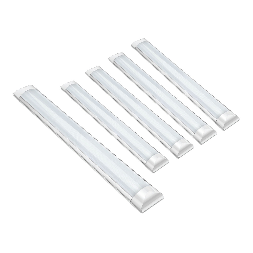 kit 5un 18w Luminária Slim 60cm branco/ amarelo/ neutro Tubular Sobrepor em Oferta na Shopee