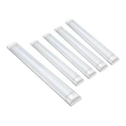kit 5un 18w Luminária Slim 60cm branco/ amarelo/ neutro Tubular Sobrepor