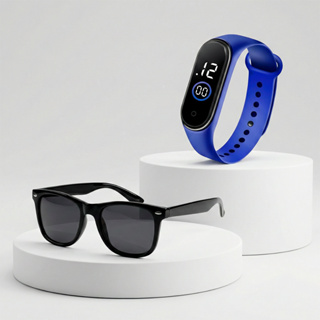 Conjunto relógio LED criança e óculos de sol masculino infantil menino em Oferta na Shopee