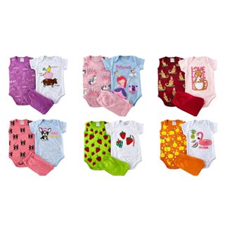 Kit 3 a 15 peças body VERÃO de bebê menina sortido - conjunto para bebê - roupa de bebê tamanho RN ao GG em Oferta na Shopee