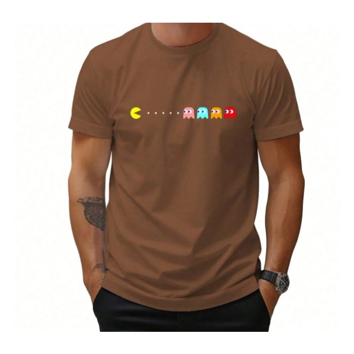 Camisa Blusa Camiseta Masculina Divertida Pac-man Come-Come Game Lançamento