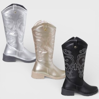Bota Infantil Menina Texana Boiadeira Cano Alto Tratorada Country 28 Ao 34 em Oferta na Shopee