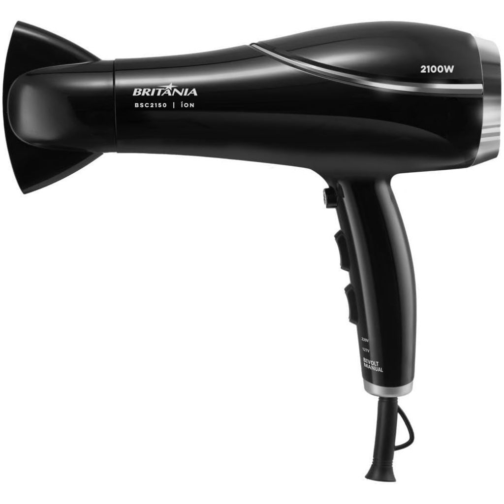 Secador De Cabelos Britânia 2100w Bsc2150 Cor Preto Preto 127/220v