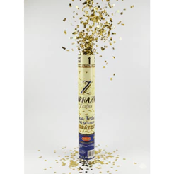 Lança Confete Dourado 28cm Chuva Ouro Metalizado Brilho Intenso Para Festa Casamento Ano Novo e Celebrações Luxuosas