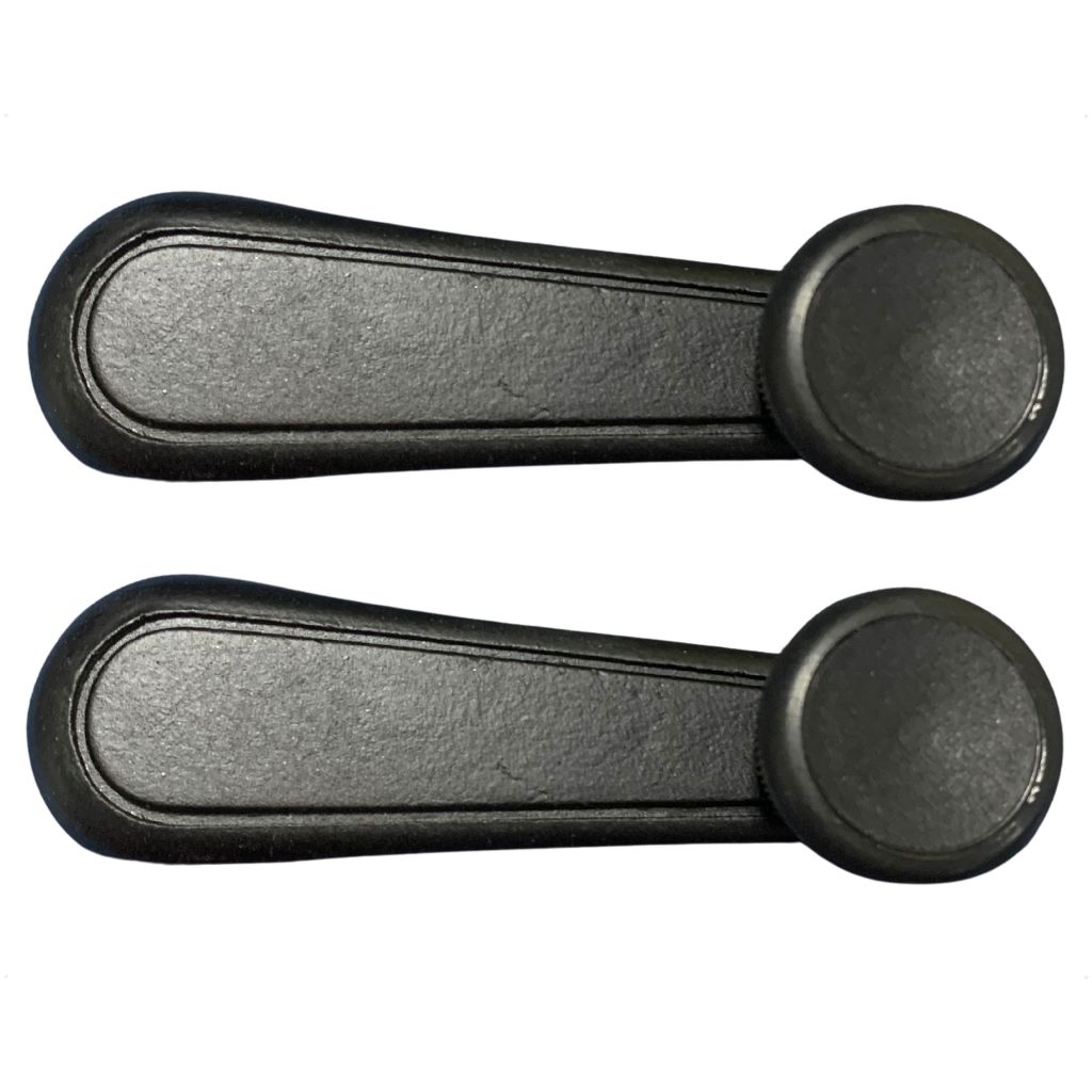 02 Manivela Regulagem Vidro Manual Porta Preto Plástico Para Toyota Bandeirante de 1985 até 2001