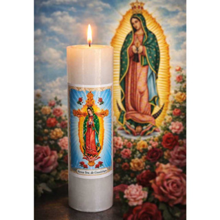 1 Vela Votiva 7 Dias Nossa Senhora de Guadalupe 100% Parafina 260g Quaresma Frei Santos Católicos em Oferta na Shopee