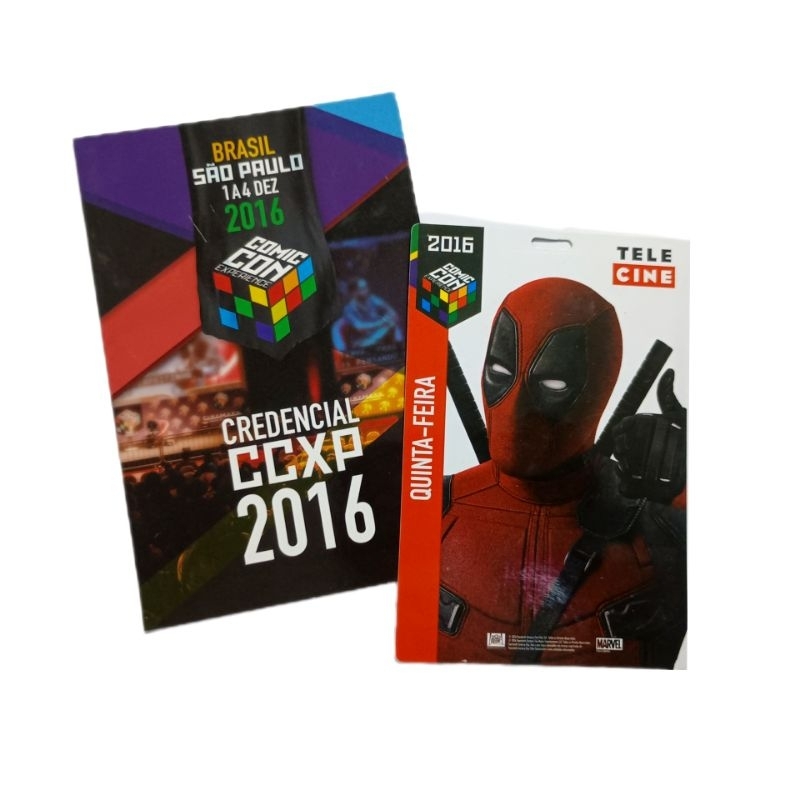 credencial card colecionável deadpool ccxp 2016 marvel vingadores xmen nerd geek wolverine