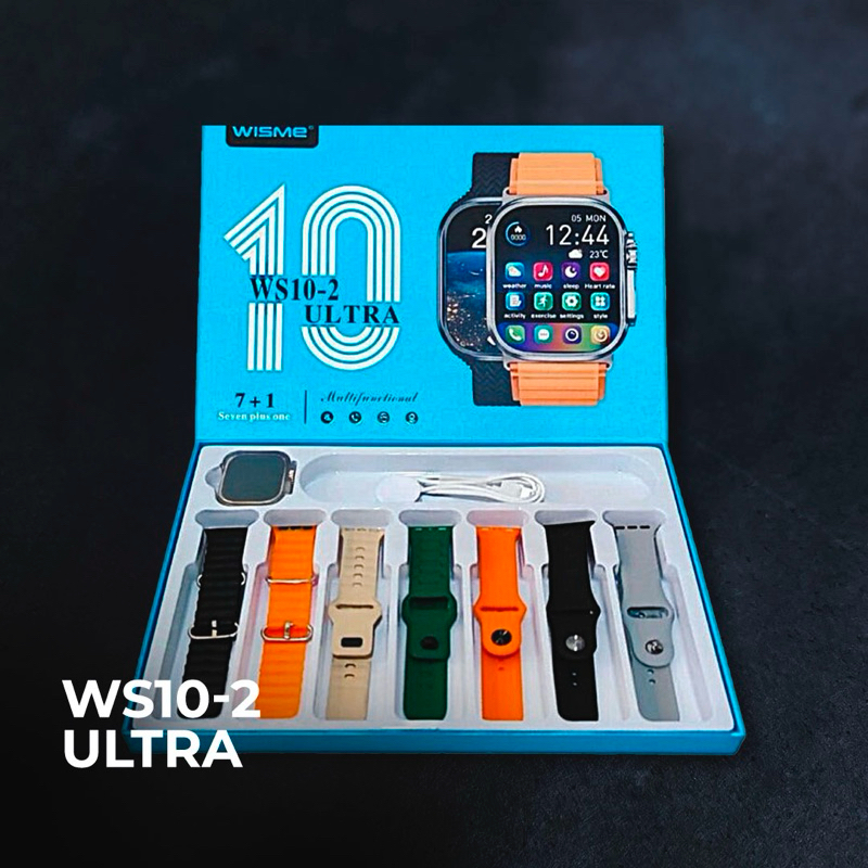 Smartwatch WS10‑2 Ultra – Smartwatch com kit de 7 pulseiras , tela curva de 1,52″ e várias funções inteli