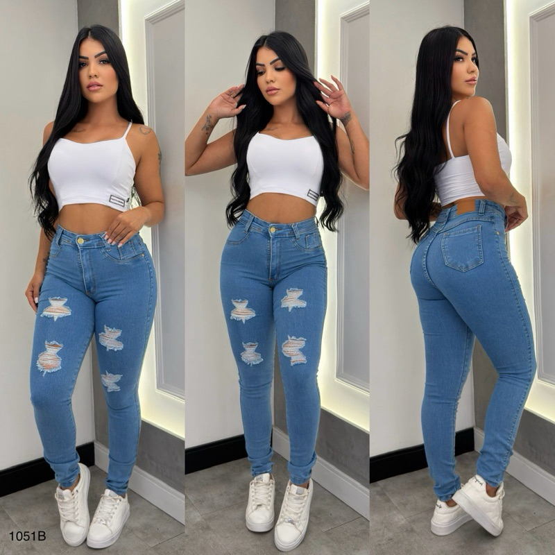 Calça Jeans Feminina Pimenta Original Sal e Pimenta em Oferta na Shopee