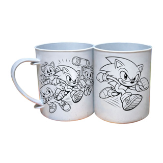 Kit c/ ate 50 Canecas Plasticas Sonic para colorir em Oferta na Shopee