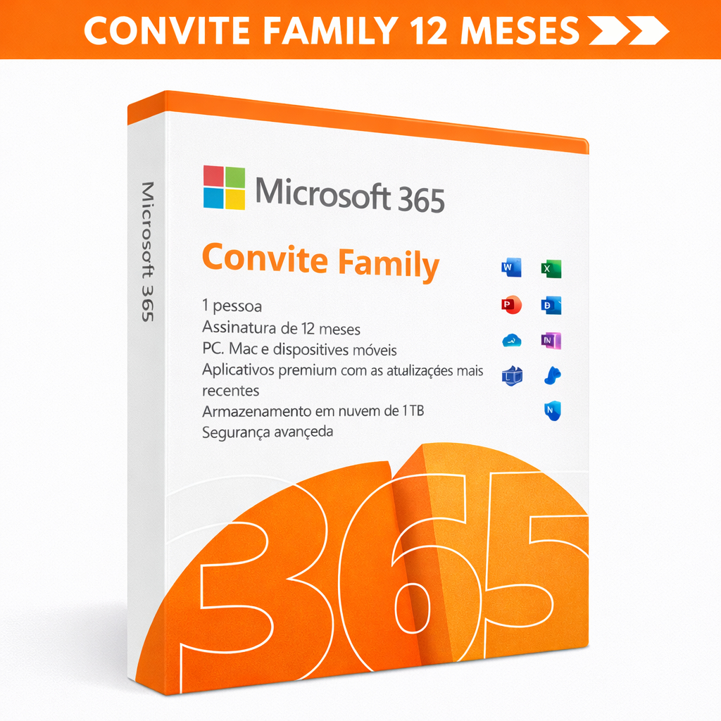 Microsoft Office 365 12 Meses, 24 Meses ou 5 Anos | Envio Físico