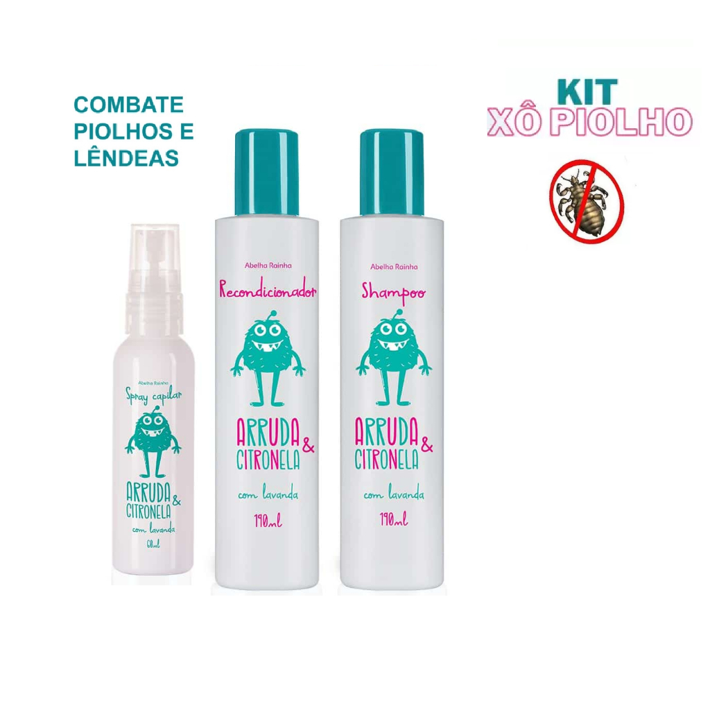 Kit Mata Piolho -  Arruda e Citronela - Abelha Rainha em Oferta na Shopee