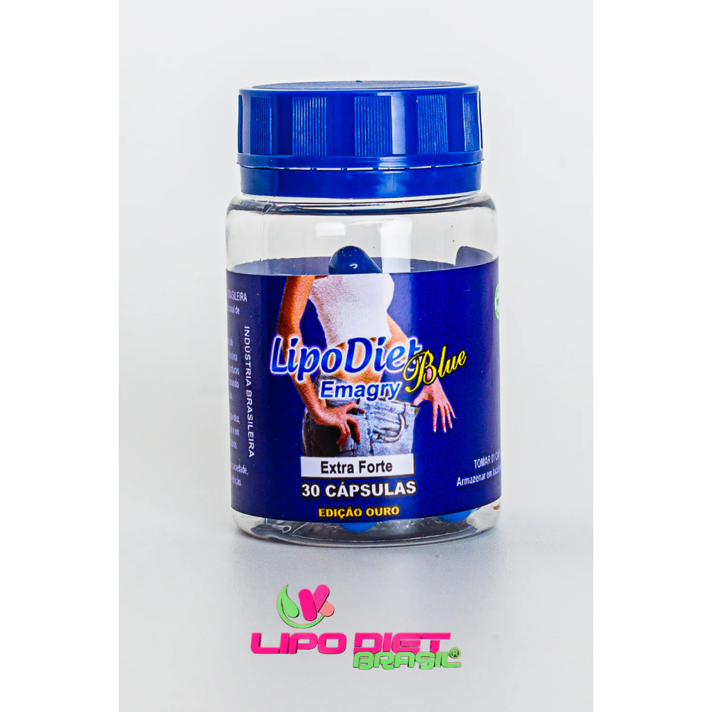 Lipodiet emagry blue  - 30 capsulas bordô/branco