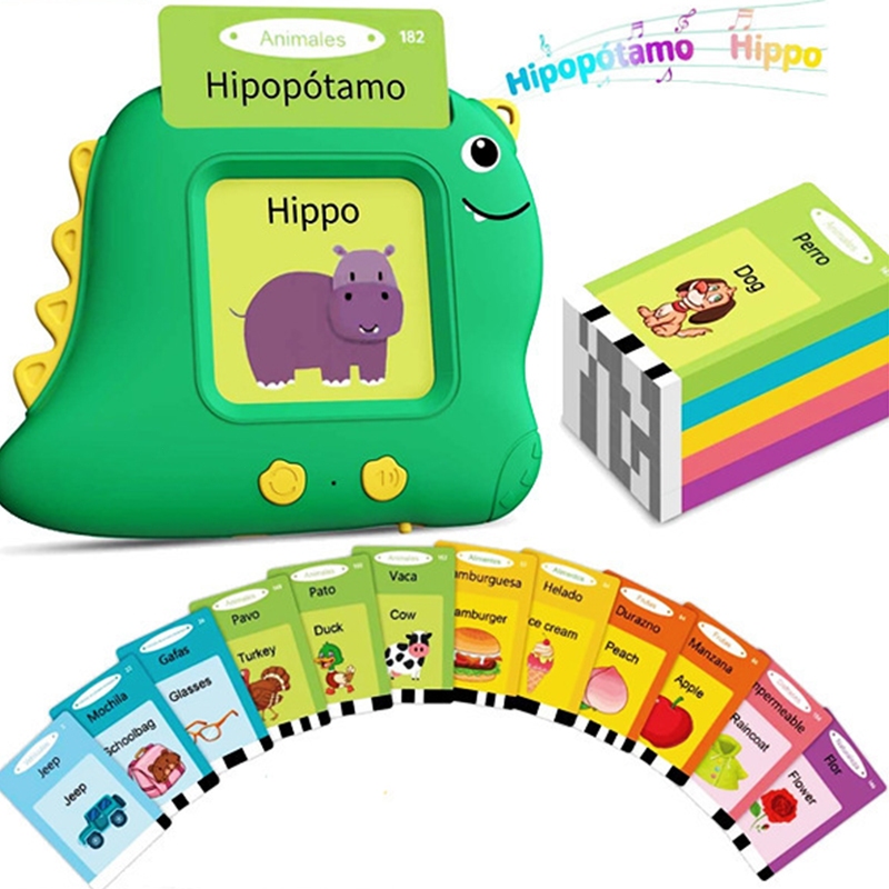 Leitor De Cartões Português Brinquedo Eletrônico Infantil 112 Card kids total 224 Palavras Educativo em Oferta na Shopee