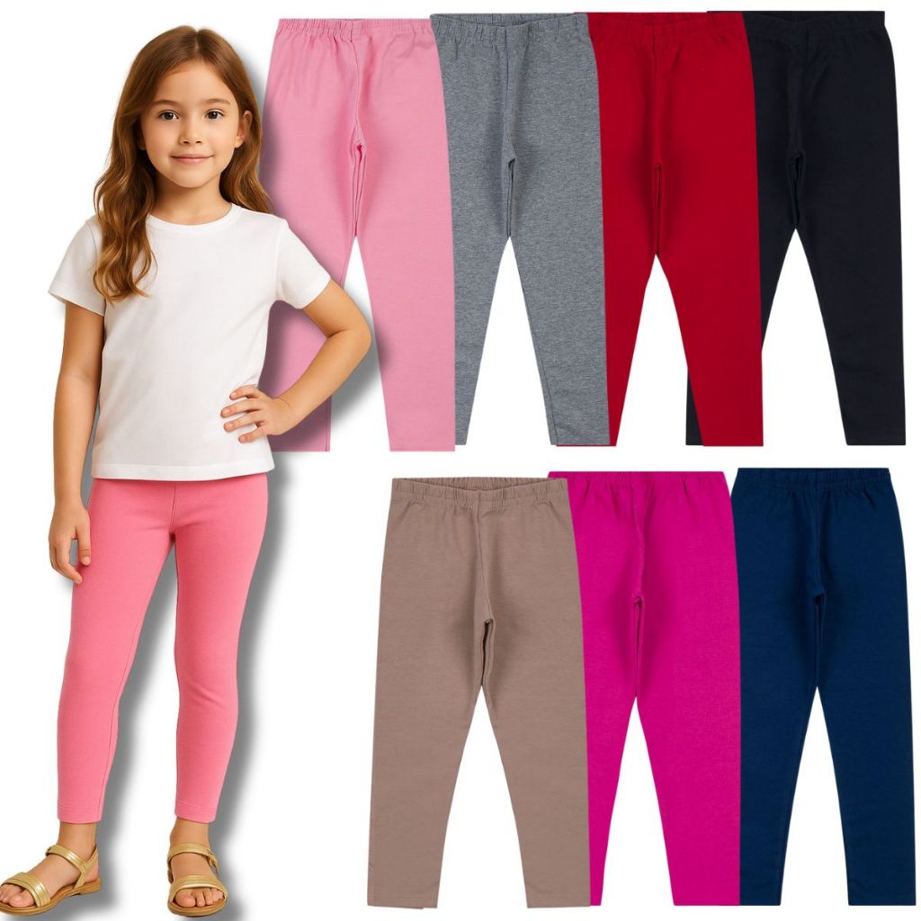 Calça leggin avulsa cotton Menina 2 a 14 anos Calça leg Infantil Feminina