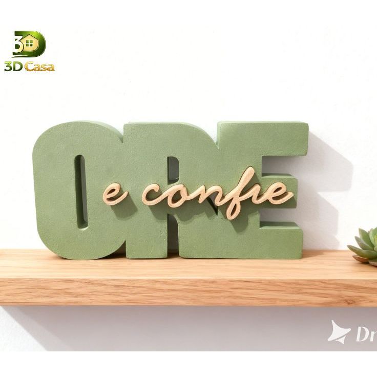 ORE E CONFIE LETREIRO CRISTÃO DECORATIVO - PRESENTE LEMBRANCINHA em Oferta na Shopee