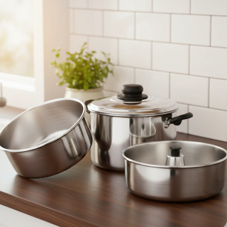 Kit Cozinha Banho Maria 3 Peças Pudim Panela Forma Escorredor Alumínio Reforçado Premium em Oferta na Shopee