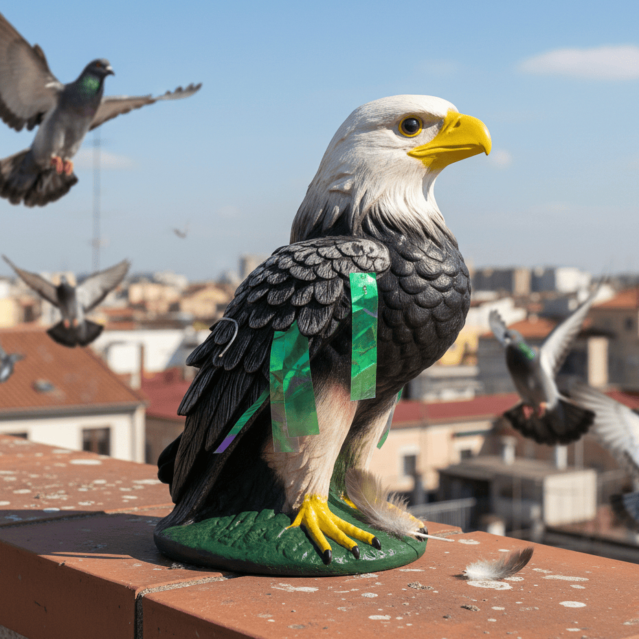 Gavião Águia De Gesso Espanta Pombo Pássaro Com Aroma Cheiro Decoração Estátua Repelente Jardim Casa