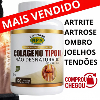 Colágeno Tipo 2 Não Desnaturado 120 Cápsulas 500mg Natural Suplemento em Oferta na Shopee
