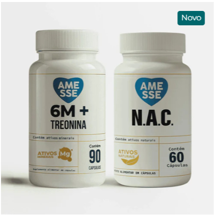 Kit NAC + 6M com treonina em Oferta na Shopee