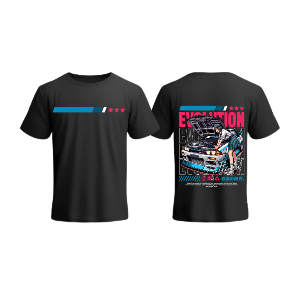 Camisa Masculina Evolution Camiseta Estampada Retro Carro Antigo Anime em Oferta na Shopee