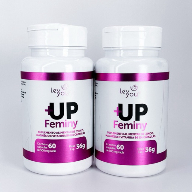 UP FEMINY Suplemento Mulher  Feno-grego, Magnésio, B6 e Zinco LevYou Vida Mais Leve